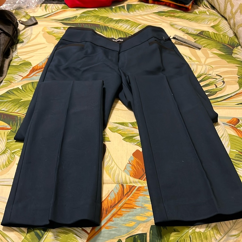 Navy dress pants.